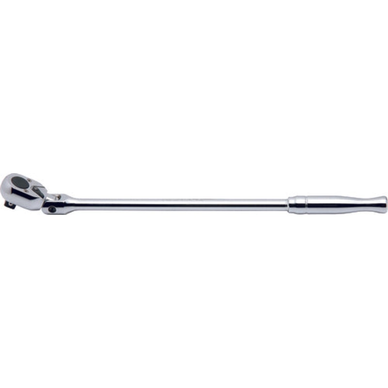 1/2 Sq. Dr. Ratchet Handle  24 teeth Flexible Head Length 450mm  Polished Handle