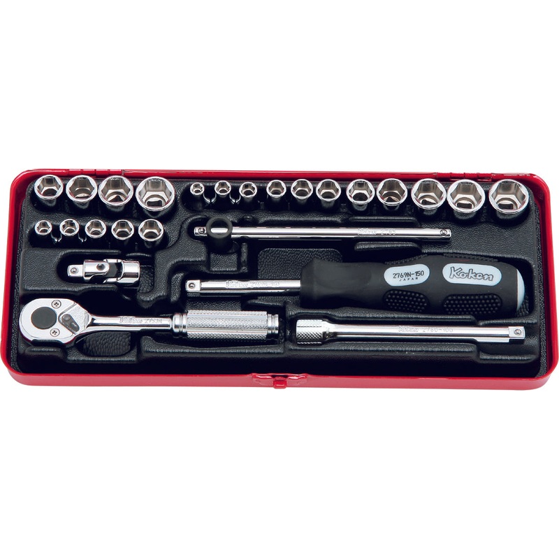 1/4 Sq. Dr. 6 point Socket set   6 point   25 pieces