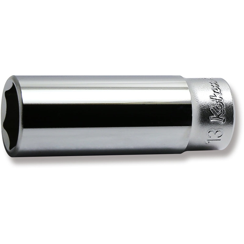 1/4 Sq. Dr. Socket  13mm 6 point Length 50mm