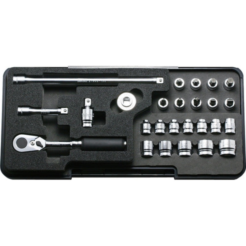 1/4 Sq. Dr. Socket Set Z-series 26 pieces w/ 72 Tooth Ratchet