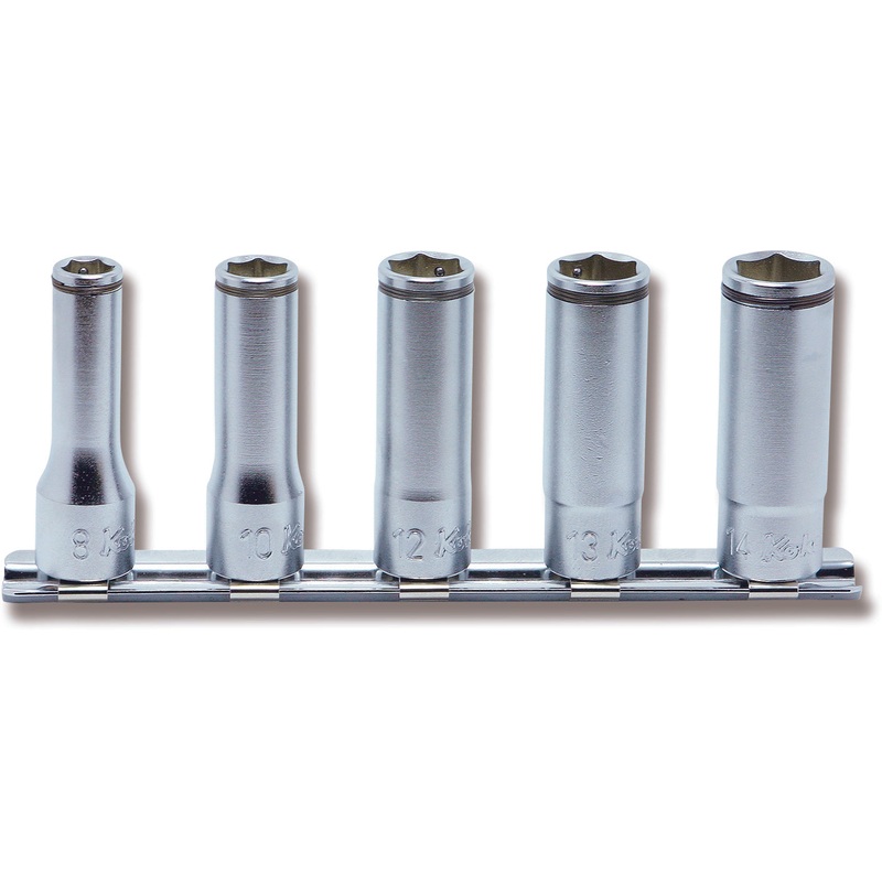 3/8 Sq. Dr. Deep NUT GRIP Socket Set  8mm-14mm - 5 pieces