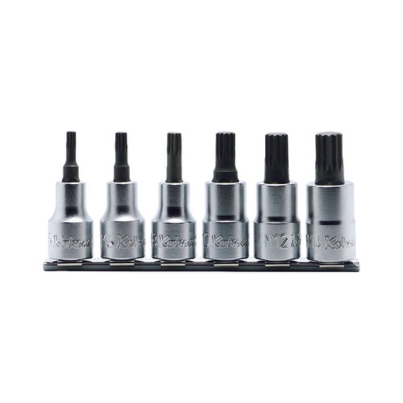 6 Piece 1/2 Sq. Dr. Triple Square (XZN) Bit Socket Set