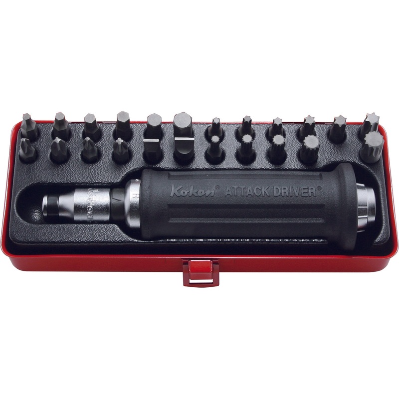 1/2 Sq. Dr. Attack Driver Set     Rubber Grip 25 pieces