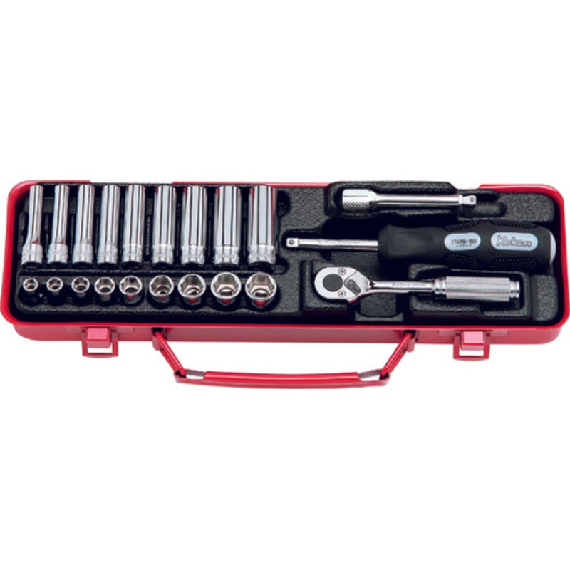 1/4 Sq. Dr. 21 Piece Metric 6-Point Socket Set  5.5-13mm