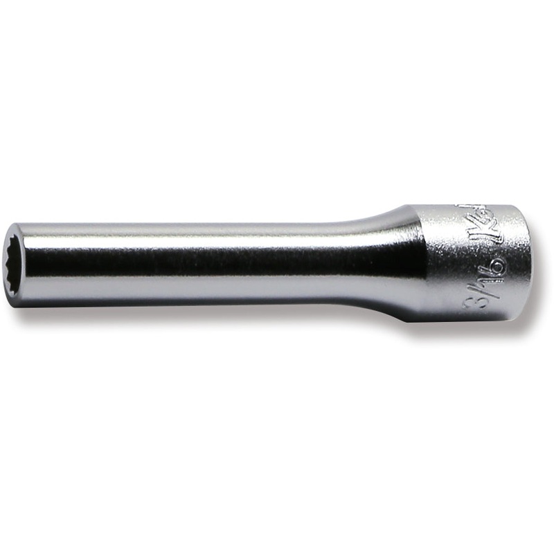 1/4 Sq. Dr. Socket  3/16 12 point Length 50mm