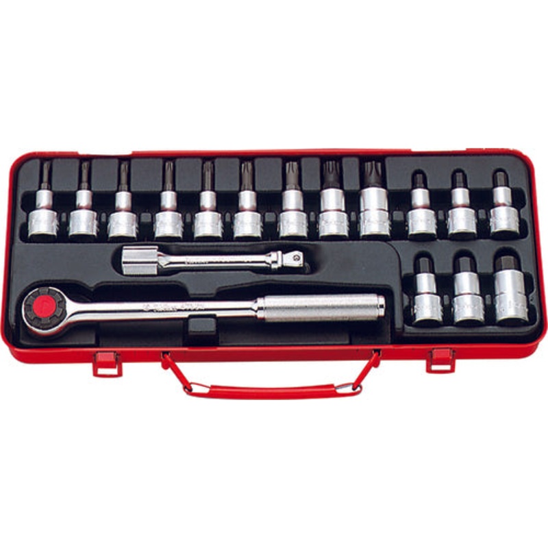 17 Piece 1/2 Sq. Dr. Hex and TORX Bit Socket Set