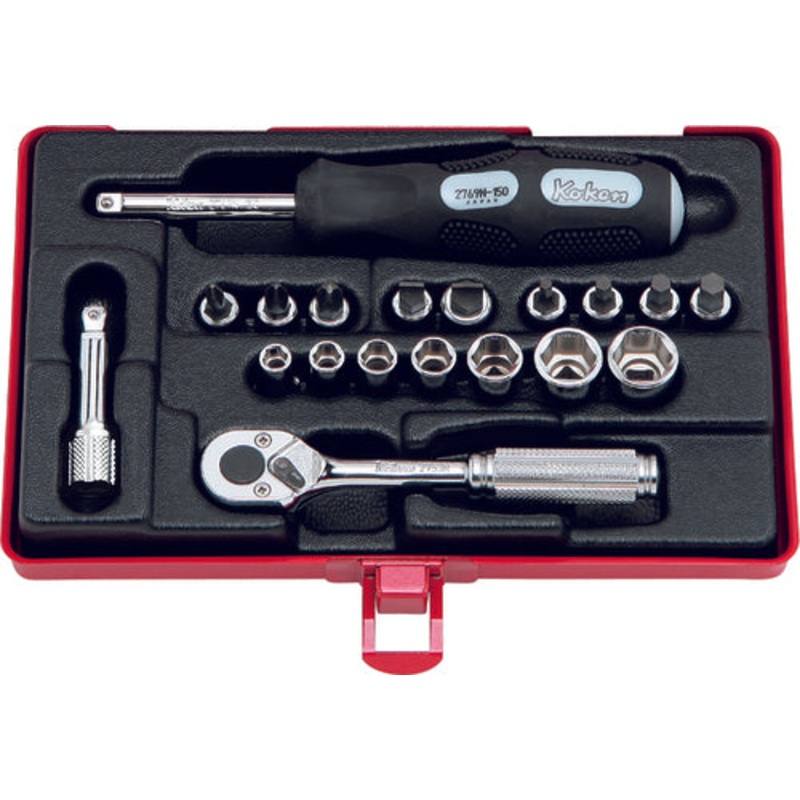 19 Piece 1/4 Sq. Dr. 6 Point Socket set