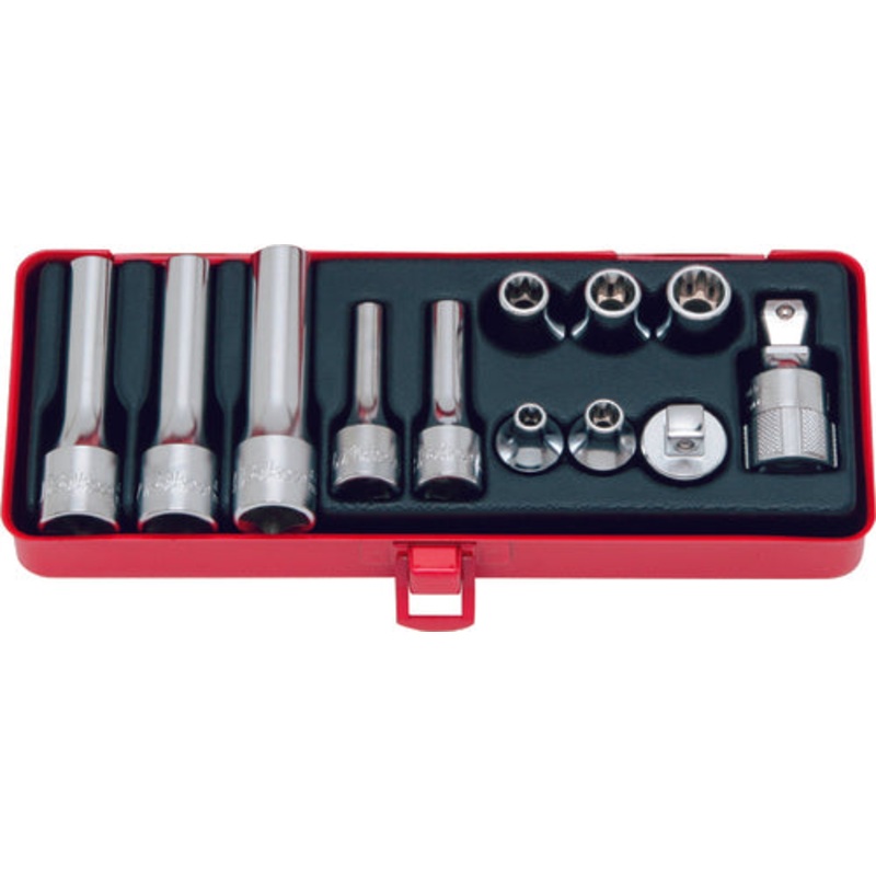 3/8, 1/2 Sq. Dr. 12 Piece TORX Short/Deep Socket set E6-E14