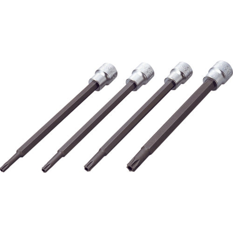 3/8 Sq. Dr. 4 Piece Tamper-Resistant TORX Bit Socket set T27H-T50H