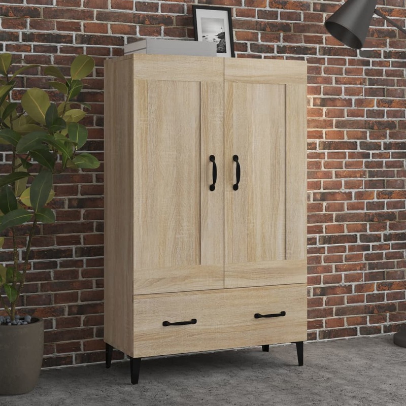 Buffet haut Chne sonoma 70x31x115 cm Bois d'ingnierie