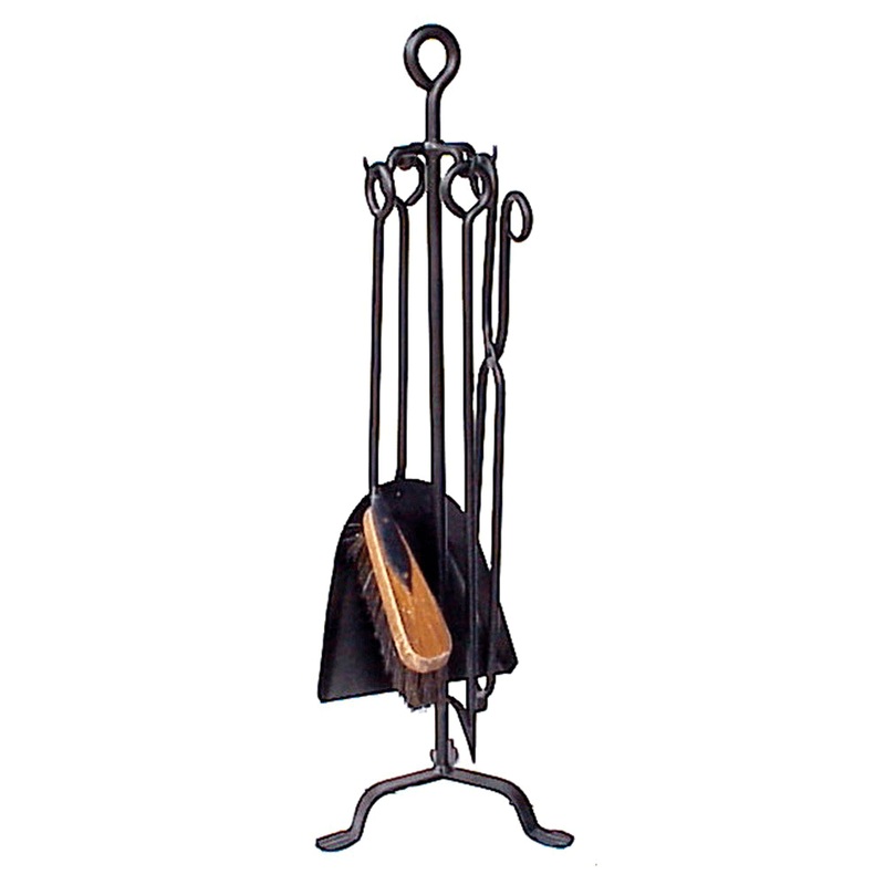 Fire Tool Set Brush de gratte-carton  rouleaux de journal avec support