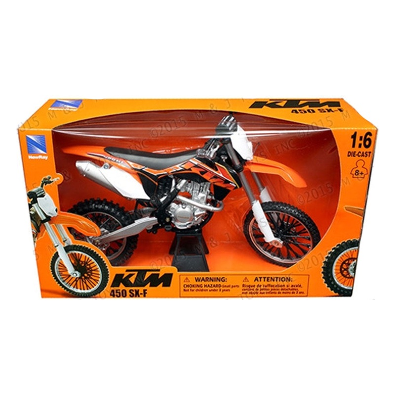 KTM 450 SX-F 1: 6 Diecast Motocross Dirk Bike (Orange)