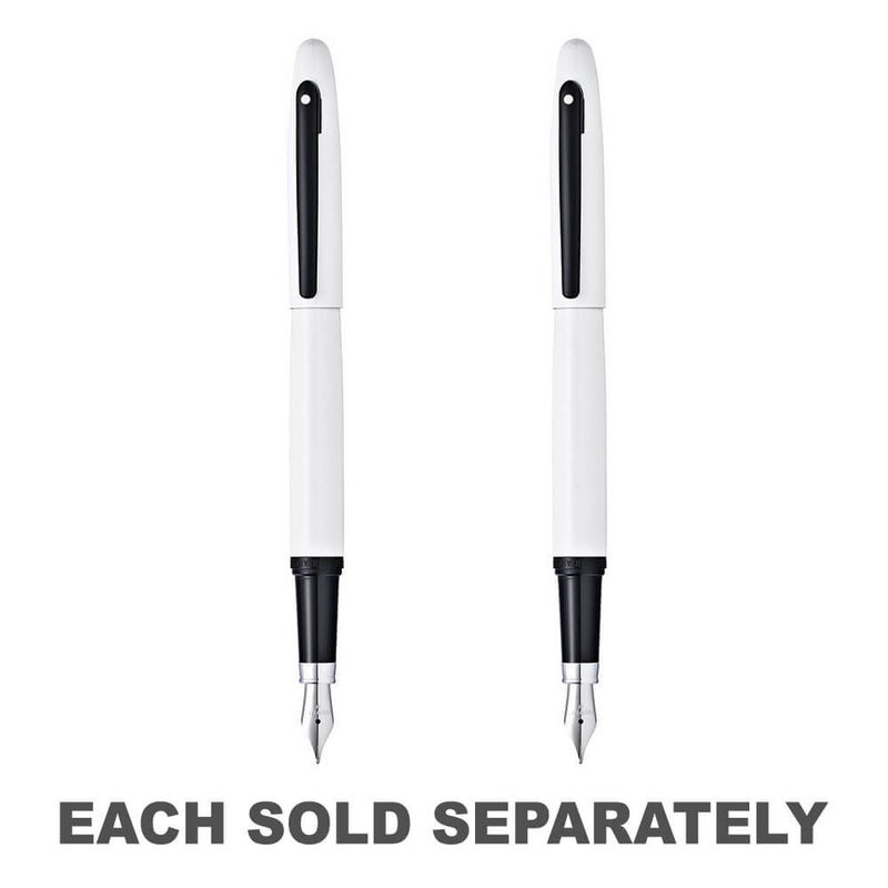 SHEAFFER VFM LACQUER BLANCE ET COUPE DE FONTAIRE NOIR
